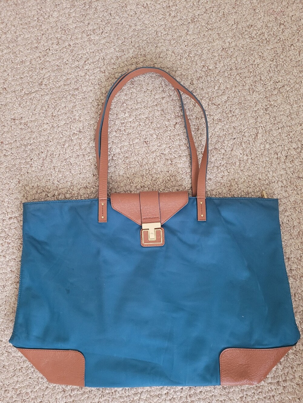 Tory Burch Penn Nylon and Leather Tote Bag.